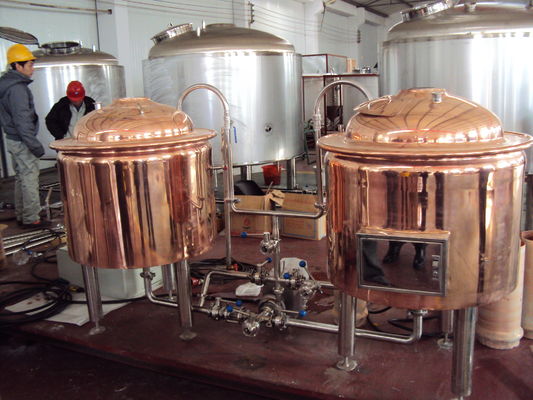 ποιότητας  Automatic Red Copper Brewing Equipment Small Scale Brewery For Pub Draft εργοστάσιο