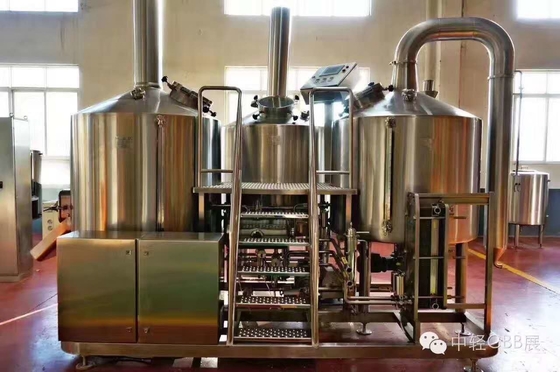 SUS 304 7Bbl ημι αυτόματο σύστημα ελέγχου εξοπλισμού μεγάλων κλιμάκων παρασκευάζοντας