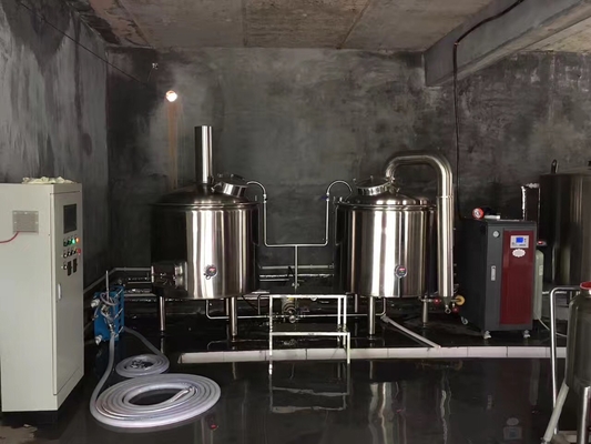 500L 2 με το κλειδί στο χέρι συστήματα Microbrewery εξοπλισμού παρασκευής μπύρας τεχνών σκαφών