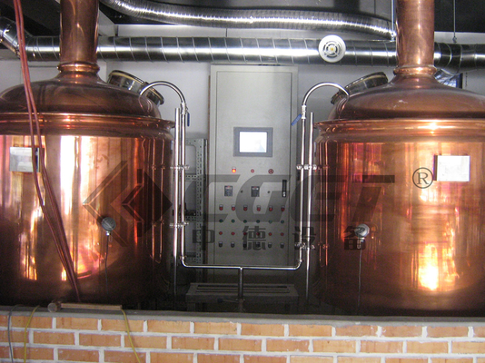 κόκκινος χαλκός 100l 500l 1000l που παρασκευάζει   τον εξοπλισμό, μίνι σύστημα παρασκευής μπύρας