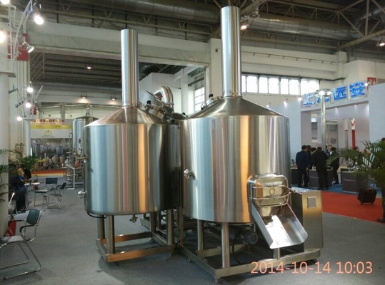 20 Brewhouse Bbl ατμός εξοπλισμού παρασκευής ανοξείδωτου που θερμαίνει το πάχος 3Mm