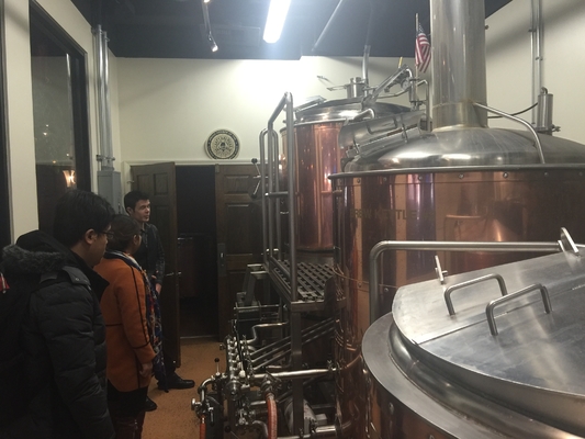 brewhouse άμεσος-πυρκαγιάς 3.5bbl ο μικρός εμπορικός εξοπλισμός παρασκευής ταιρίαξε σε μια άμεση θέρμανση εμπορευματοκιβωτίων 40Hq